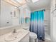 Updated bathroom featuring shower, toilet, and vanity at 1823 Sherwood Hill Dr, Lakeland, FL 33810