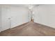 Empty bedroom with carpet, ceiling fan and a single window at 1823 Sherwood Hill Dr, Lakeland, FL 33810