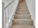 Staircase with patterned carpet and white railing at 2500 21St Nw St # 78, Winter Haven, FL 33881