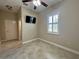 Bedroom with window shutters and tile flooring at 564 Meandering Way, Polk City, FL 33868