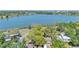 Aerial view of a charming home with a lakefront view at 822 W Patterson St, Lakeland, FL 33803