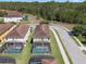 Overhead shot displays backyard pools and residential landscaping at 8931 Sugar Palm Rd, Kissimmee, FL 34747