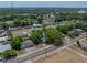 Aerial view shows a cozy home nestled amongst lush trees, in a quiet residential area at 1720 Kendrick Ln, Lakeland, FL 33805