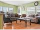 Inviting living room with hardwood floors, comfortable seating, and lots of natural light at 5027 Forest Crest Dr, Lakeland, FL 33810