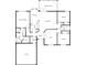 Black and white floor plan showcasing the layout of the home, including bedrooms, bathrooms, kitchen, and living areas at 1520 Caroline Ct, Bartow, FL 33830