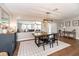 Bright dining room with a rectangular dining table with seating for six at 1536 Del Crest Pl, Lakeland, FL 33803