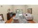 Relaxing living room with sliding glass doors, a fireplace, and modern decor at 2025 Sylvester Rd # E2, Lakeland, FL 33803