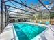 Enclosed pool area showcasing a sparkling in-ground pool and an outdoor seating area for entertaining at 203 N Sweetwater Blvd, Longwood, FL 32779
