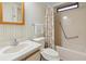 Clean bathroom with a combined tub and shower featuring bright lighting and modern fixtures at 211 Sweet Cir, Winter Haven, FL 33884