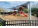 Community playground area with multiple slides, climbing structures, and protective surfacing at 2112 Betsy Ross Ln, St Cloud, FL 34769