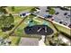 An aerial capture displaying a playground, picnic spots, and beautifully landscaped surroundings at 2468 Winnipeg Dr, Lakeland, FL 33805