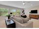 Spacious living room with large windows and a comfortable seating area, perfect for entertaining at 2645 Delphi Hills Ct, Lakeland, FL 33812