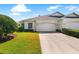 Charming single-story home with a well-maintained lawn and a two-car garage at 2820 Prestwick Dr, Lakeland, FL 33803