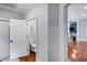 Hallway view of a powder room at 3812 Cheverly E Dr, Lakeland, FL 33813