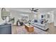Bright living room with two plush sofas and a decorative rug, creating an inviting and comfortable space at 4028 S Wellington Dr, Lakeland, FL 33813