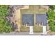 Aerial view of two new construction homes with dark shingles and freshly landscaped yards at 5508 Odom, Lakeland, FL 33809