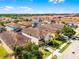 Aerial view of a residential neighborhood with well-manicured lawns and tile roofs at 8929 Sugar Palm Rd, Kissimmee, FL 34747