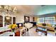Bright living room with a chandelier, elegant furniture, and large windows with outside views at 1195 E George St, Bartow, FL 33830