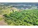 Breathtaking aerial view of the expansive lot with its mature trees providing shade and privacy at 14810 Brahma Rd, Polk City, FL 33868