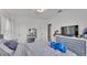 Bright bedroom with desk area, dresser with TV, and comfortable looking bed at 1854 Sherwood Lakes Blvd, Lakeland, FL 33809