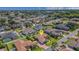 This aerial view highlights the home's location within a well-maintained community with lush landscaping at 2743 Verandah Vue Way, Lakeland, FL 33812