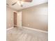 Neutral bedroom with a ceiling fan and carpeted flooring at 2933 Blackwater Oaks Dr, Mulberry, FL 33860