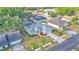 Aerial view of a well-maintained home with a lovely manicured lawn at 3822 Marquise Ln, Mulberry, FL 33860