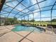 Enjoy this beautiful pool with a screened-in enclosure, perfect for swimming laps or relaxing by the water at 4193 Stone Creek Loop, Lake Wales, FL 33859