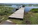 Waterfront property featuring a private dock with access to the lake and a boat at 427 Longfellow Blvd, Lakeland, FL 33801