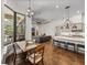 Modern kitchen featuring a center island, stainless appliances, and pendant lighting at 130 Sylvana Ct, Auburndale, FL 33823