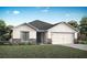 Charming single-story home with a stone-accented facade, well-manicured lawn, and an attached two-car garage at 1429 Fleur Dr, Davenport, FL 33837