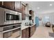 Modern kitchen with stainless steel appliances and granite countertops at 1470 Silver Leaf Dr, Lakeland, FL 33813