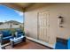 Screened patio with outdoor seating, a view of the backyard, and an exterior door at 1470 Silver Leaf Dr, Lakeland, FL 33813
