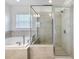 Walk-in shower with glass door at 1821 Thompson Preserve Boulevard, Bartow, FL 33830