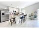 Contemporary kitchen with a center island, modern appliances, and natural light at 1821 Thompson Preserve Boulevard, Bartow, FL 33830