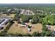 Panoramic aerial shot showcasing the home and extensive acreage surrounded by lush trees and nearby homes at 2171 Sophia S Pl, Lakeland, FL 33811