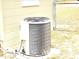 Exterior shot of an air conditioning unit with a fenced yard in the background at 255 S Pennsylvania Ave, Lake Alfred, FL 33850