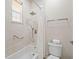 Bathroom with walk-in shower and grab bars at 2965 Mission Lakes Dr, Lakeland, FL 33803