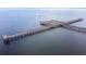 Lake pier from overhead, providing great perspective at 4540 Park Ave, Indian Lake Estates, FL 33855