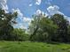 Green lot showing mature trees under a sunny, partly cloudy sky at 4885 Cherry Dr, Mulberry, FL 33860