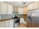 Modern kitchen with stainless steel oven and decorative backsplash at 522 Channing Rd, Lakeland, FL 33805
