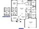 Detailed floor plan showcasing the layout of a house with multiple bedrooms, bathrooms, and a three-car garage at 5220 Tennessee Ridge Ct, Auburndale, FL 33823