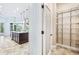 Walk-in pantry with wire shelving offering ample storage space, conveniently located near the kitchen at 6347 Ashley Dr, Lakeland, FL 33813