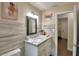 Neutral bathroom with a shower-tub combination and modern vanity at 640 Waldon N Ave, Bartow, FL 33830