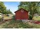 Backyard storage shed in great condition, featuring large doors and a convenient storage solution at 705 W Park St, Lakeland, FL 33803