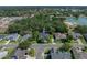 Stunning aerial shot reveals the home's prime location near a golf course and tranquil lake at 800 Osprey Landing Dr, Lakeland, FL 33813