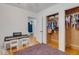 This bedroom offers hardwood floors, two closets, and lots of natural light at 3822 Charter Rd, Lakeland, FL 33810