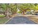 Scenic street view with mature trees lining the road and sidewalks at 1421 Camphor Dr, Lakeland, FL 33803