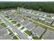 An aerial view of modern homes in a residential neighborhood, showing well-kept lawns and landscaping at 2039 Rosewood Cir, Lakeland, FL 33810