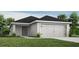 Charming single-story home with a two-car garage and neutral paint scheme, blending seamlessly with the surrounding landscape at 2206 Oldham Ct, Haines City, FL 33844